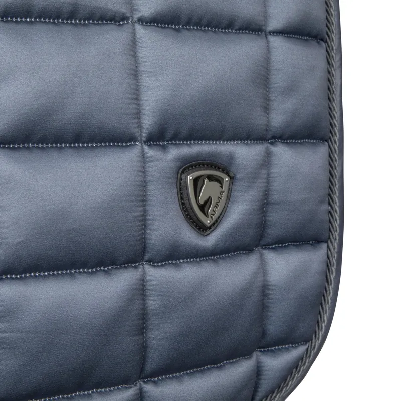 Shires ARMA Eltar Satin Dressage Saddlecloth - Grey-3