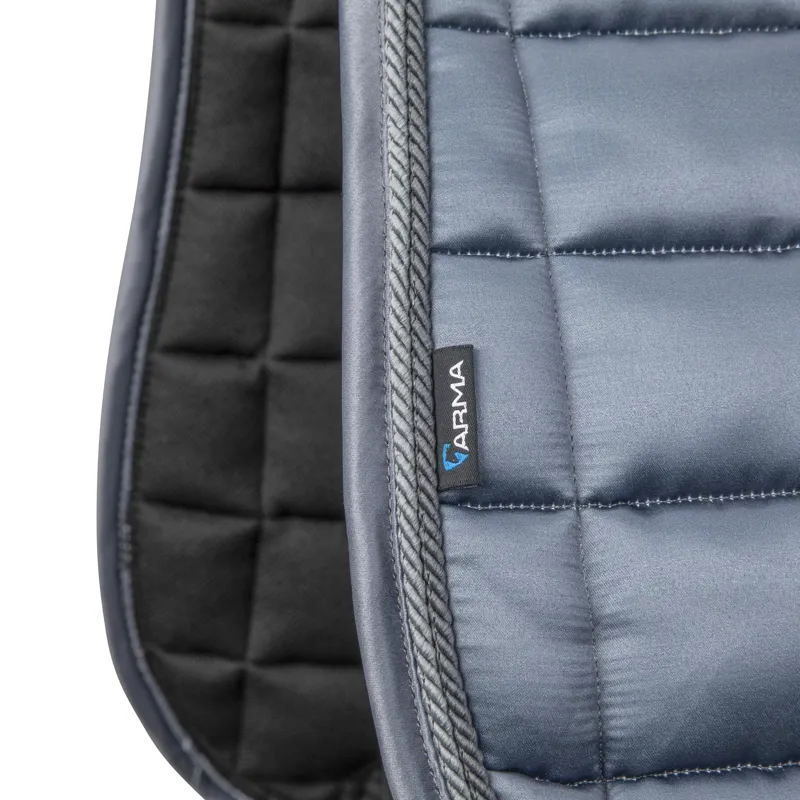 Shires ARMA Eltar Satin Dressage Saddlecloth - Grey-5