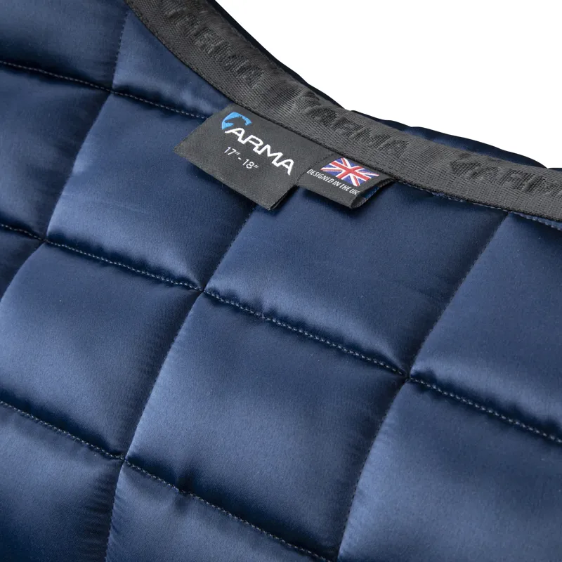 Shires ARMA Eltar Satin Dressage Saddlecloth - Navy-3