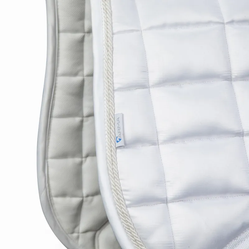 Shires ARMA Eltar Satin Dressage Saddlecloth - White-4