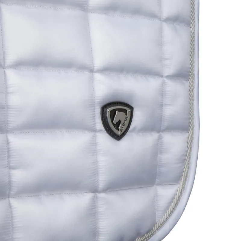 Shires ARMA Eltar Satin Dressage Saddlecloth - White-3