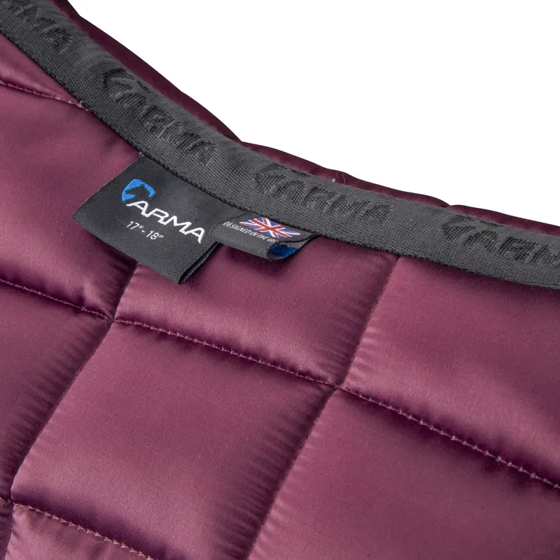 Shires ARMA Eltar Satin Jump Saddlecloth - Black Cherry-2