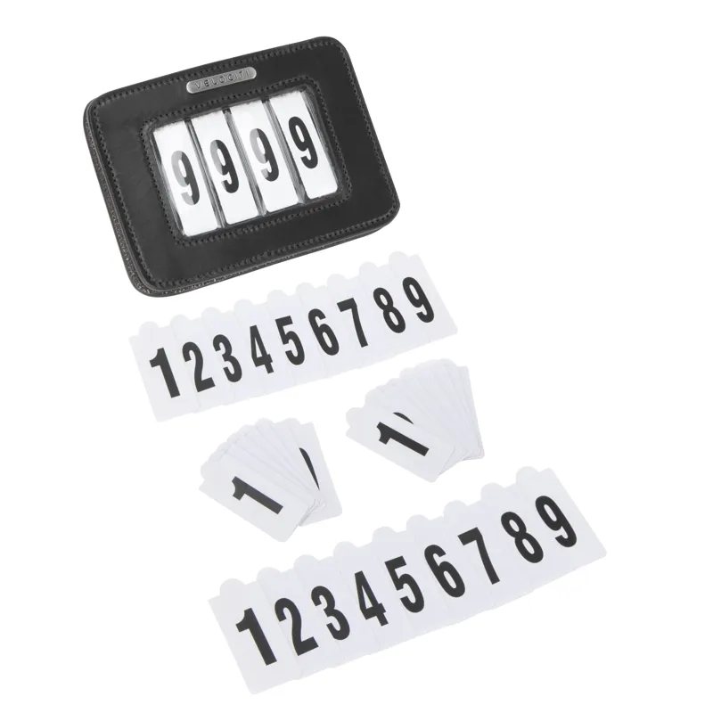 Shires Velociti Saddlecloth Competition 4 Number Holder - Black-1