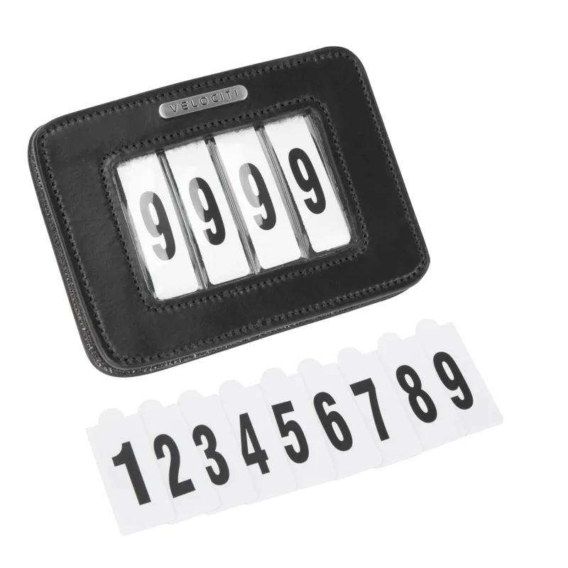 Shires Velociti Saddlecloth Competition 4 Number Holder - Black