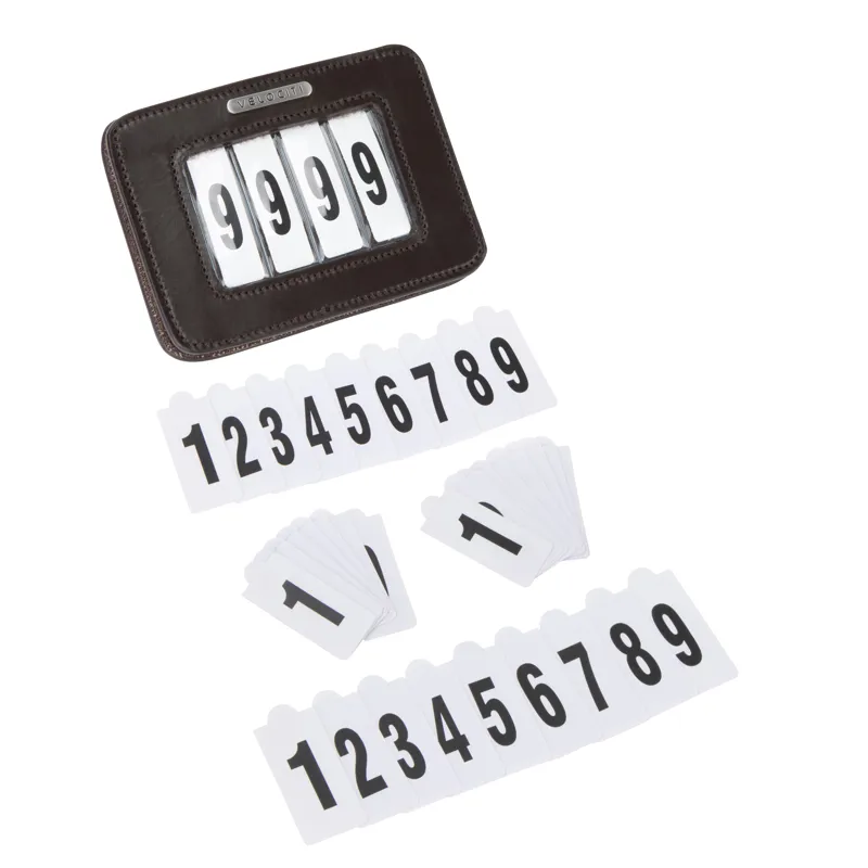 Shires Velociti Saddlecloth Competition 4 Number Holder - Havana