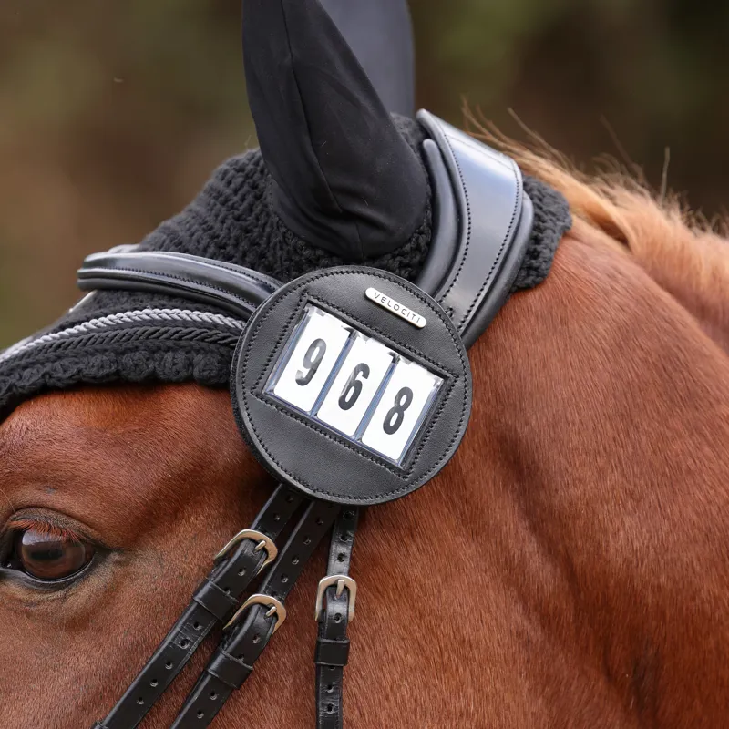 Shires Velociti Round 4 Number Holder - Black-4