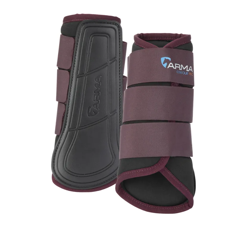 Shires ARMA Contour Pro Brushing Boots - Black Cherry