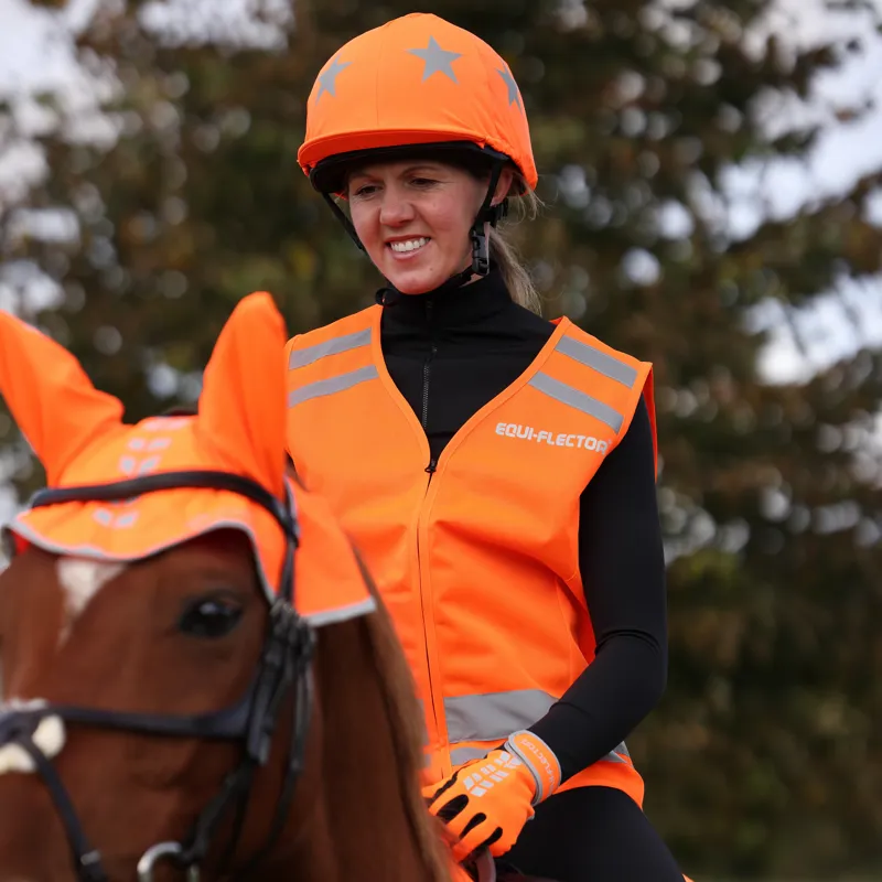 Shires Equi Flector Adults Safety Vest - Orange-2
