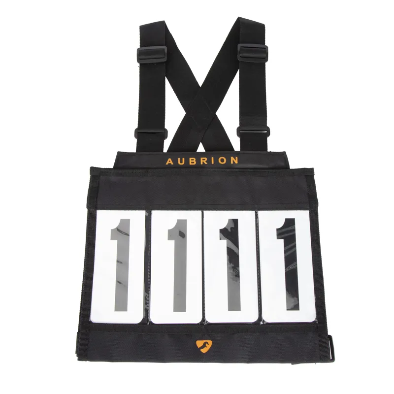 Shires Aubrion Number Bib Set - Black