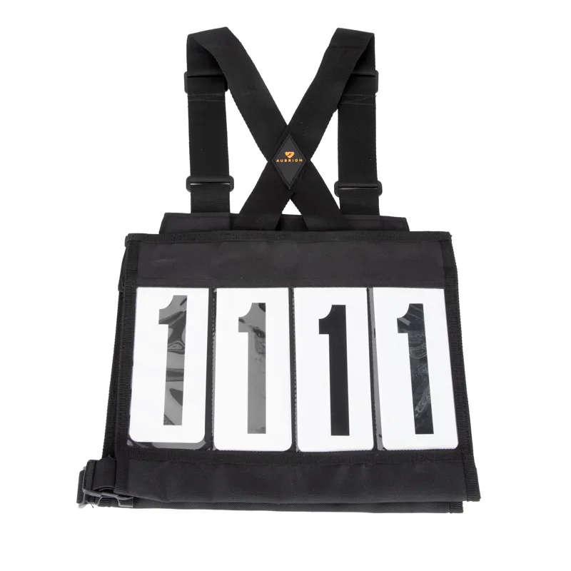Shires Aubrion Number Bib Set - Black-1