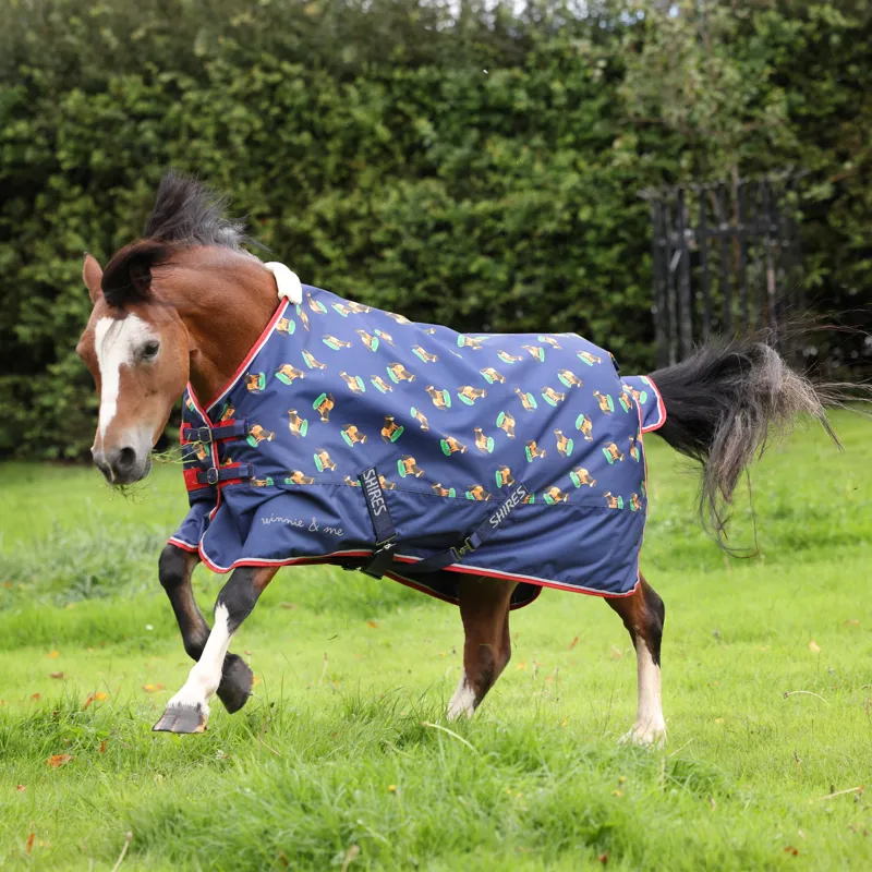 Shires Winnie and Me 0g Turnout Rug - Navy-1
