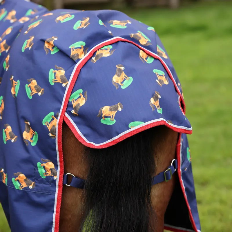 Shires Winnie and Me 0g Turnout Rug - Navy-7