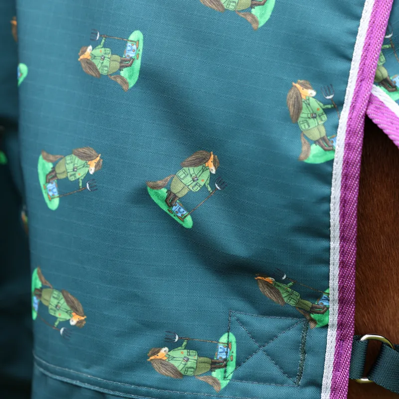 Shires Winnie and Me 100g Turnout Rug - Green-6