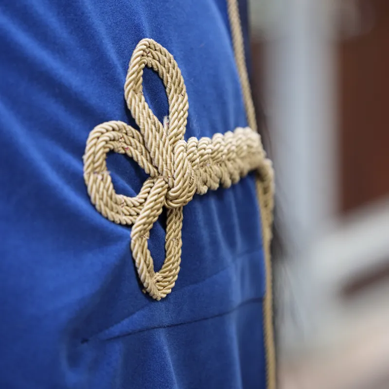 Shires Deluxe Fleece Show Rug - Navy-4