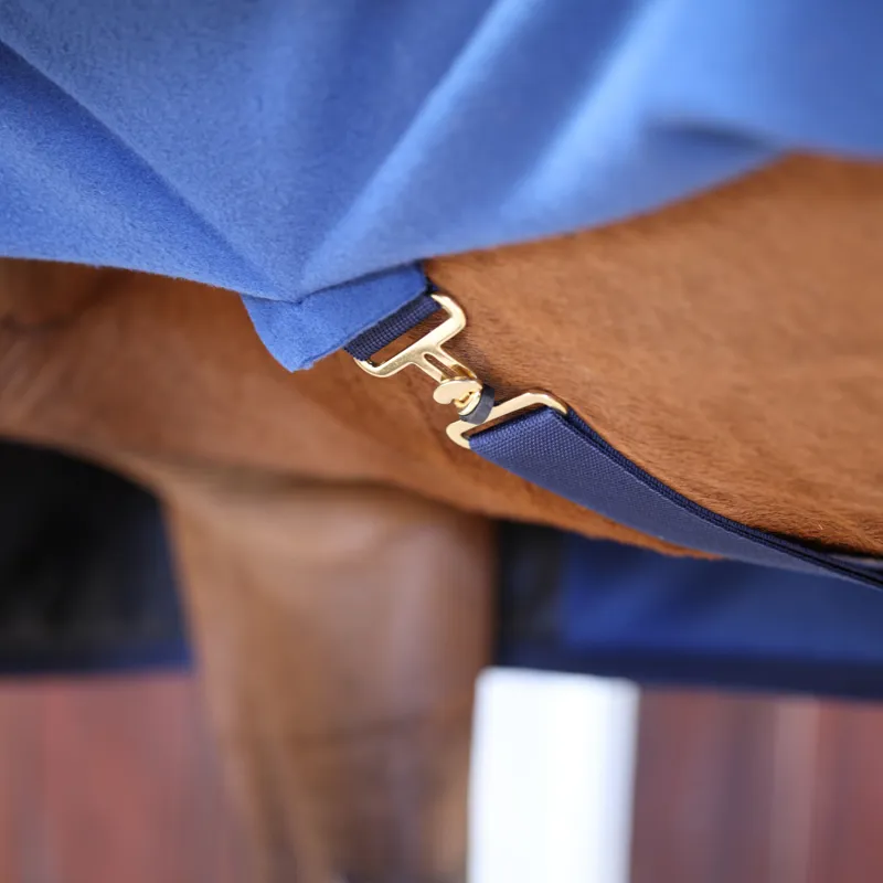 Shires Deluxe Fleece Show Rug - Navy-3