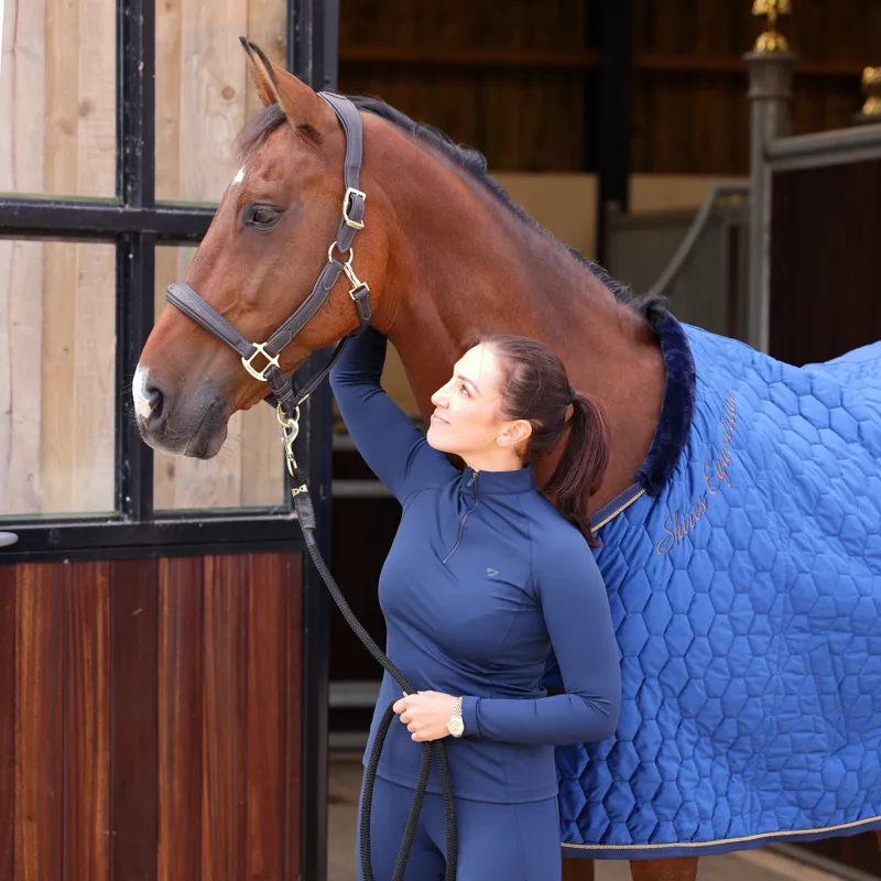 Shires Deluxe Quilted Show Rug - Navy-5