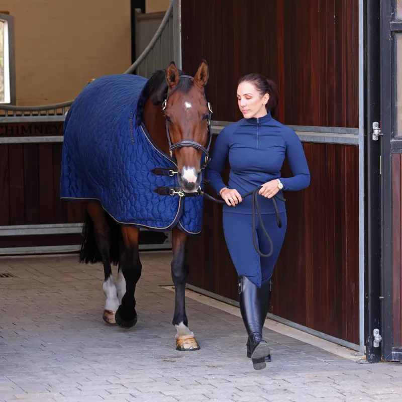 Shires Deluxe Quilted Show Rug - Navy-6