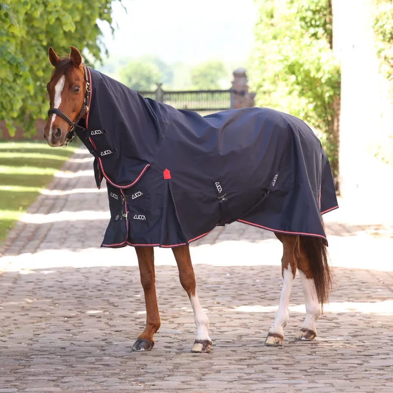 LUCCA Lightweight 0g Combo Turnout Rug - Navy