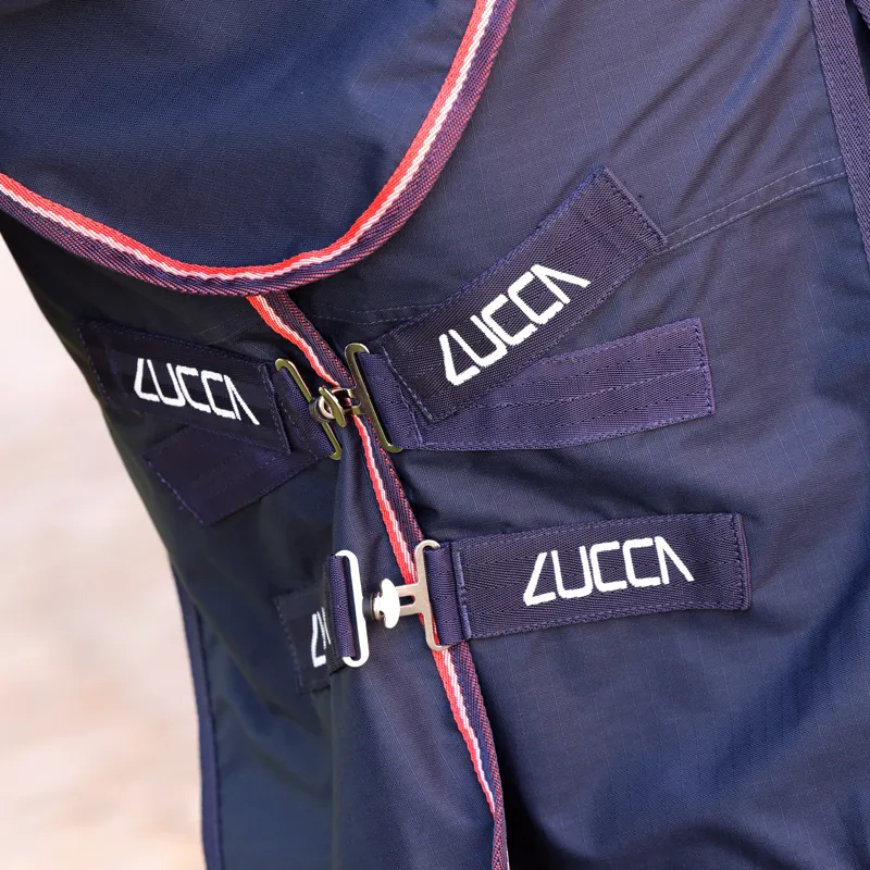 LUCCA Lightweight 0g Combo Turnout Rug - Navy-1