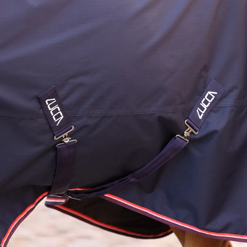 LUCCA Lightweight 0g Combo Turnout Rug - Navy-3