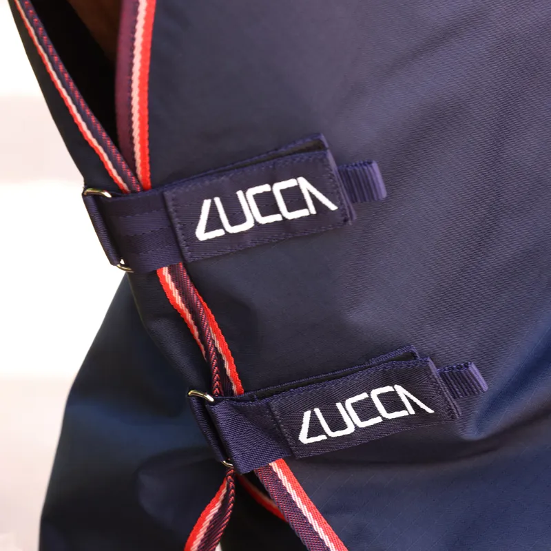 LUCCA Lightweight 0g Combo Turnout Rug - Navy-2