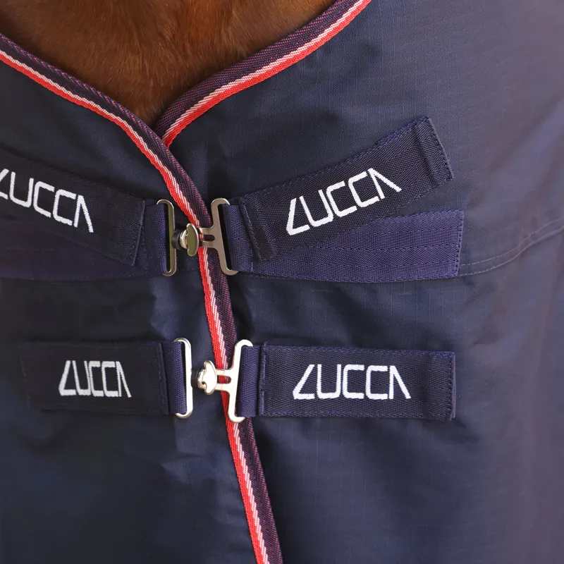 LUCCA Lightweight 0g Standard Neck Turnout Rug - Navy-1
