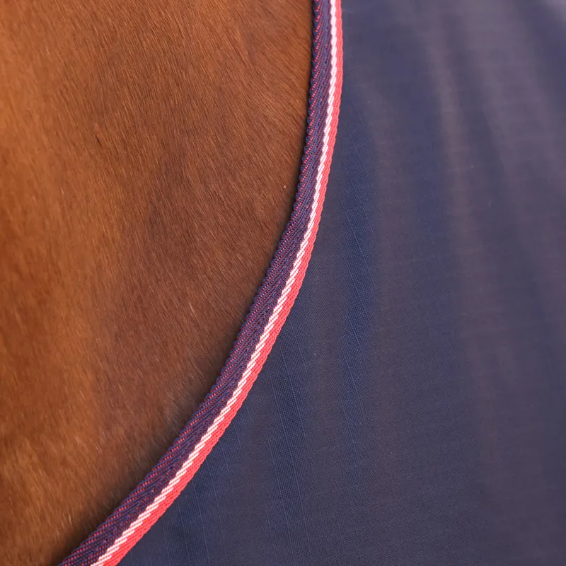 LUCCA Lightweight 0g Standard Neck Turnout Rug - Navy-4