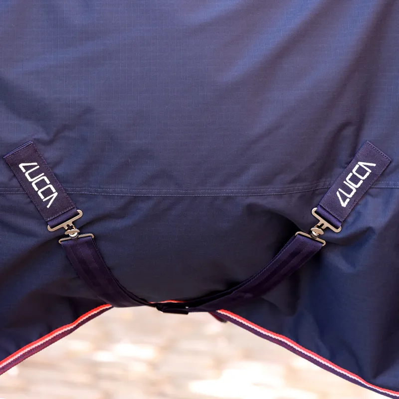 LUCCA Lightweight 0g Standard Neck Turnout Rug - Navy-5