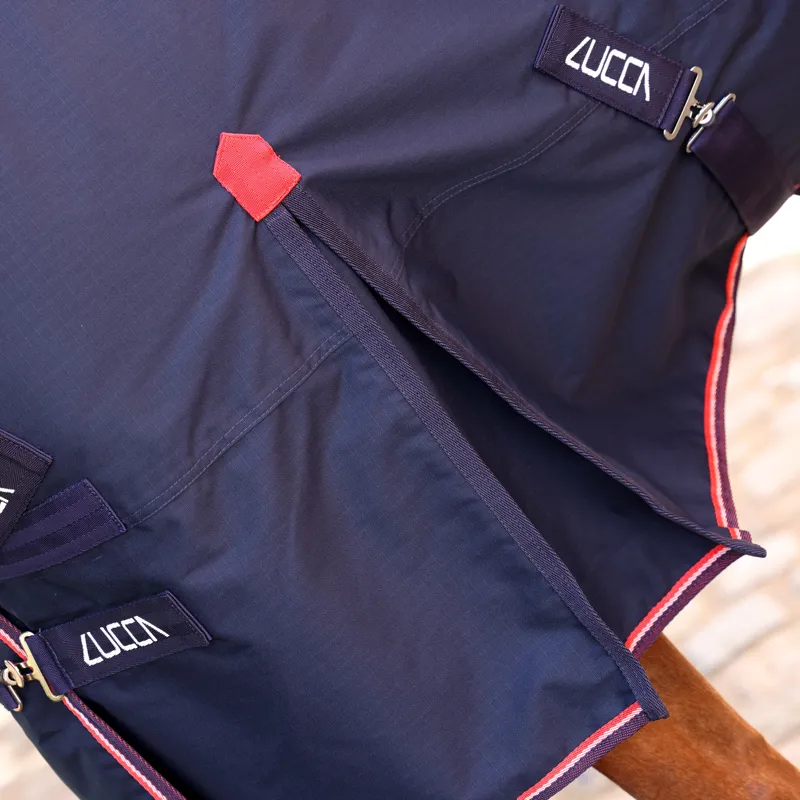 LUCCA Lightweight 0g Standard Neck Turnout Rug - Navy-3