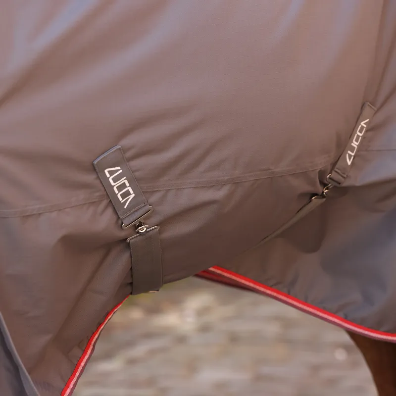 LUCCA 200g Standard Neck Turnout Rug - Grey-4