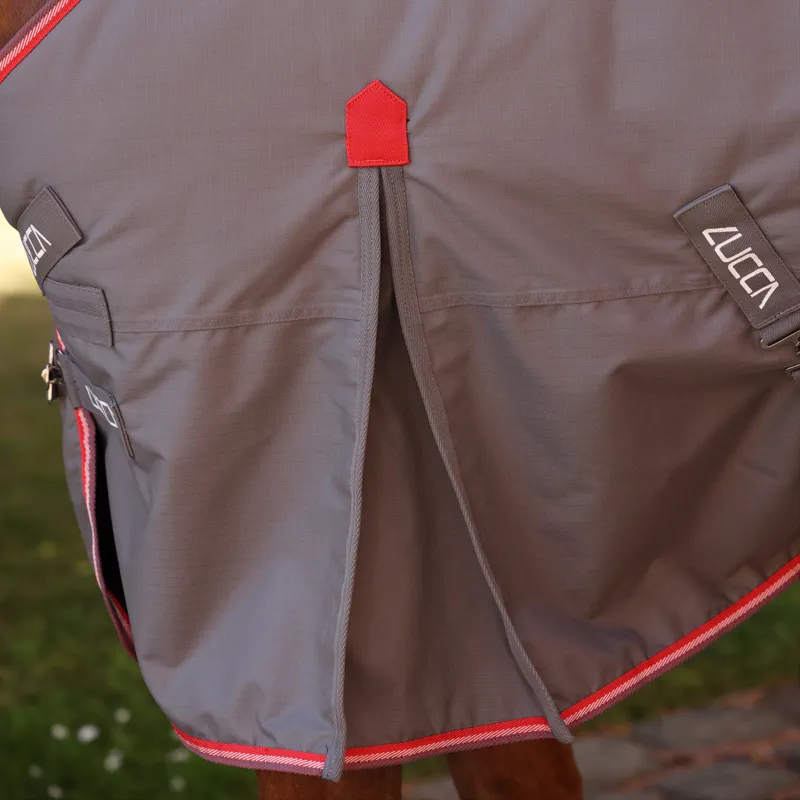 LUCCA 200g Standard Neck Turnout Rug - Grey-3