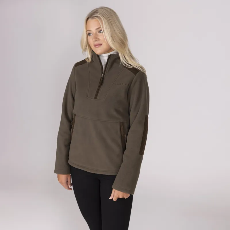 Shires Aubrion Heritage Quarter Zip Fleece - Dark Olive-2