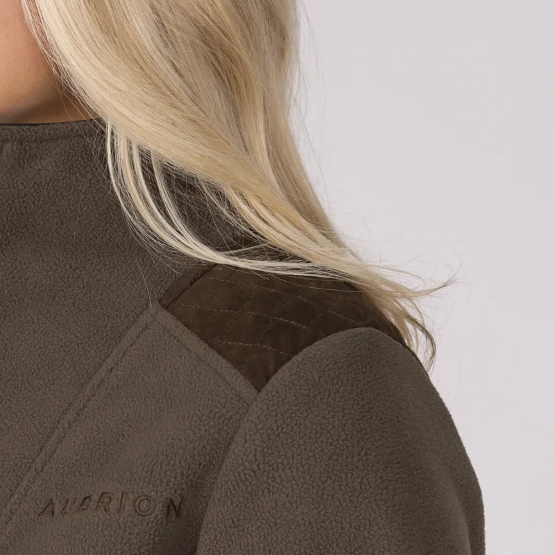 Shires Aubrion Heritage Quarter Zip Fleece - Dark Olive-4