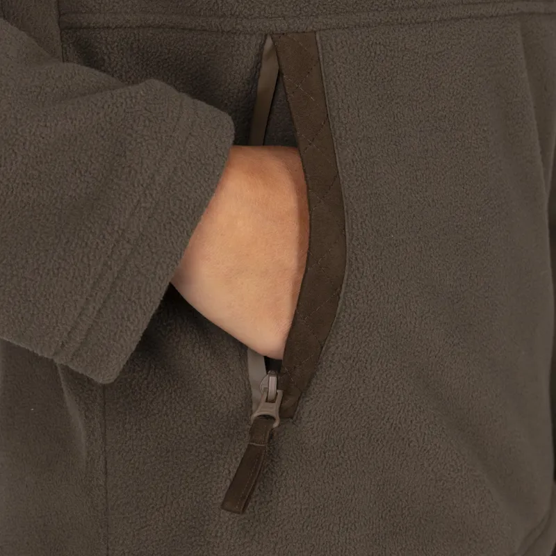 Shires Aubrion Heritage Quarter Zip Fleece - Dark Olive-5