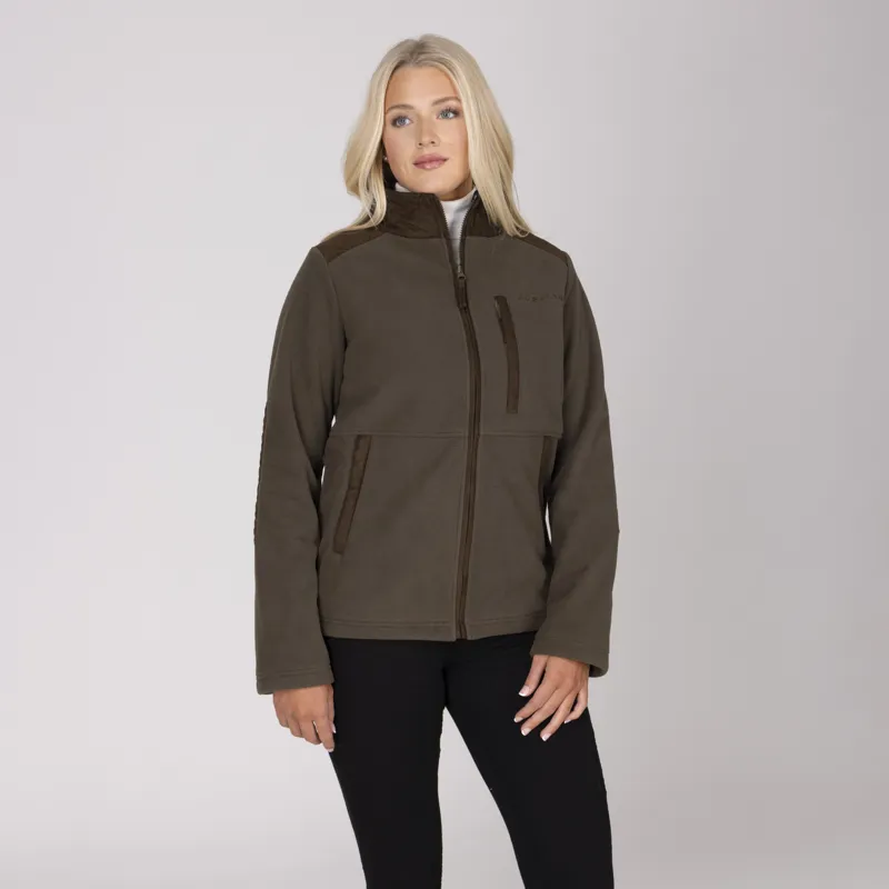 Shires Aubrion Heritage Full Zip Fleece - Dark Olive-2