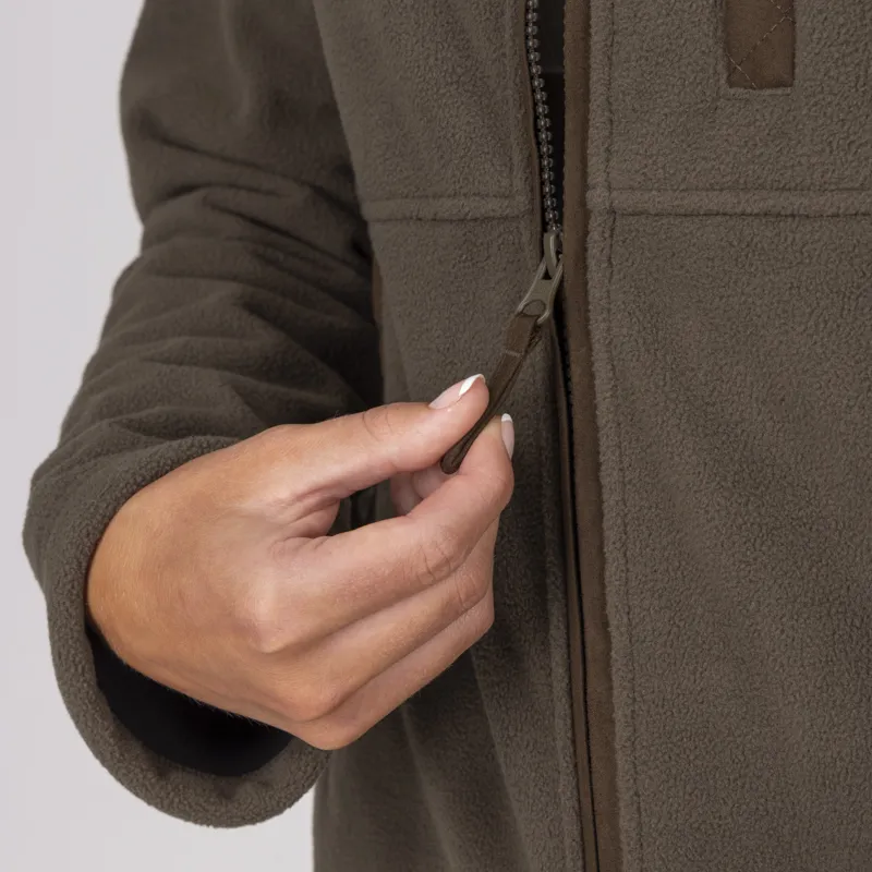 Shires Aubrion Heritage Full Zip Fleece - Dark Olive-7