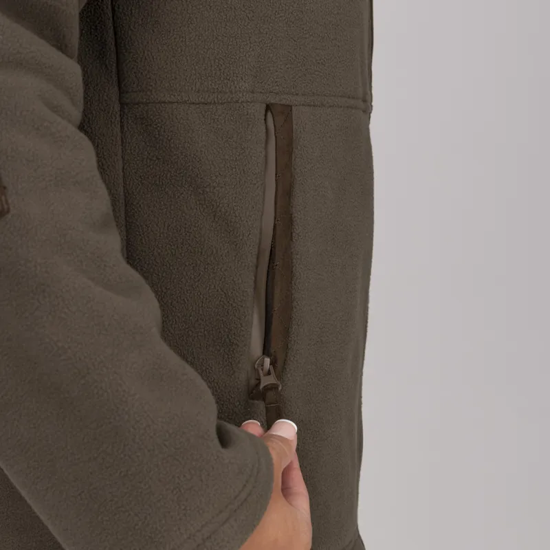 Shires Aubrion Heritage Full Zip Fleece - Dark Olive-3