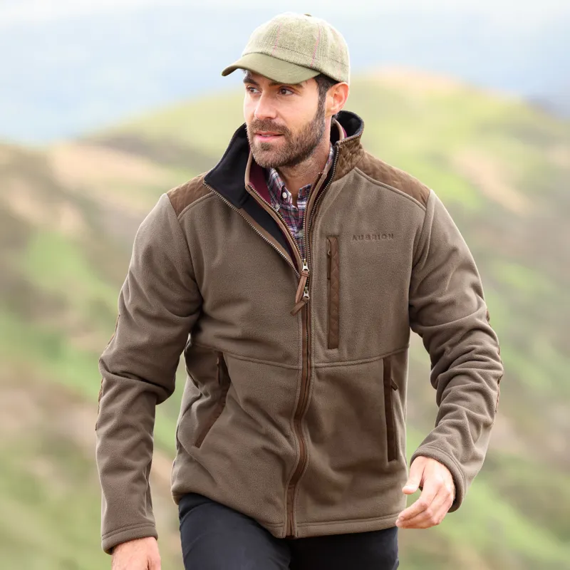 Shires Aubrion Heritage Full Zip Fleece - Dark Olive-9