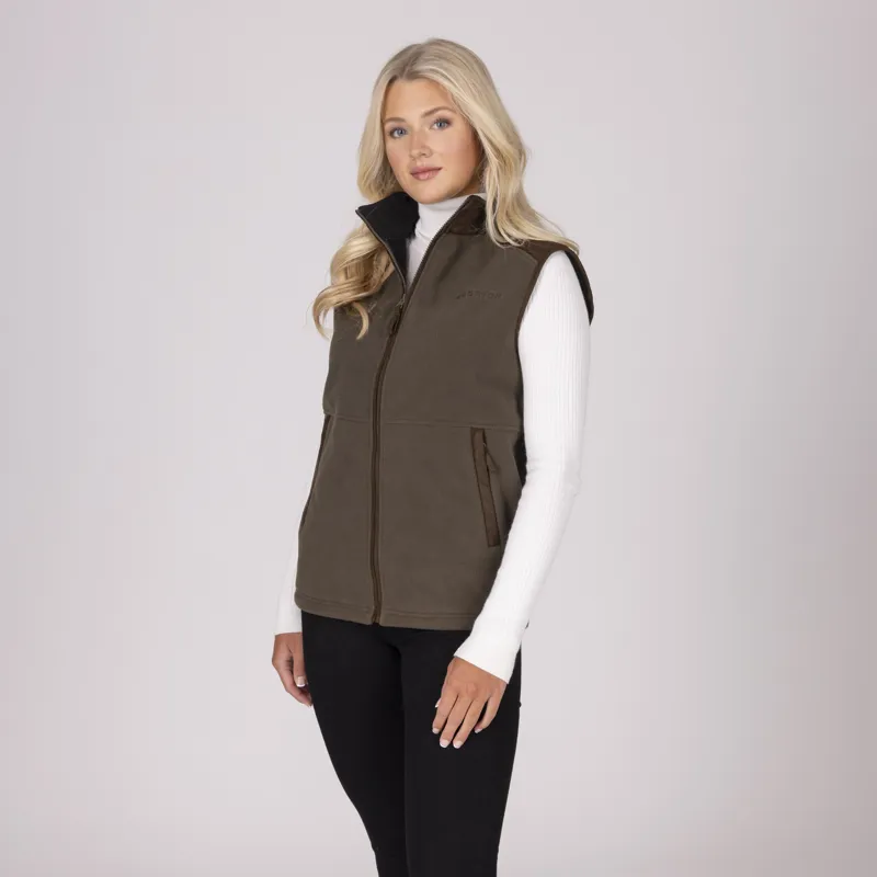 Shires Aubrion Heritage Fleece Gilet - Dark Olive-2