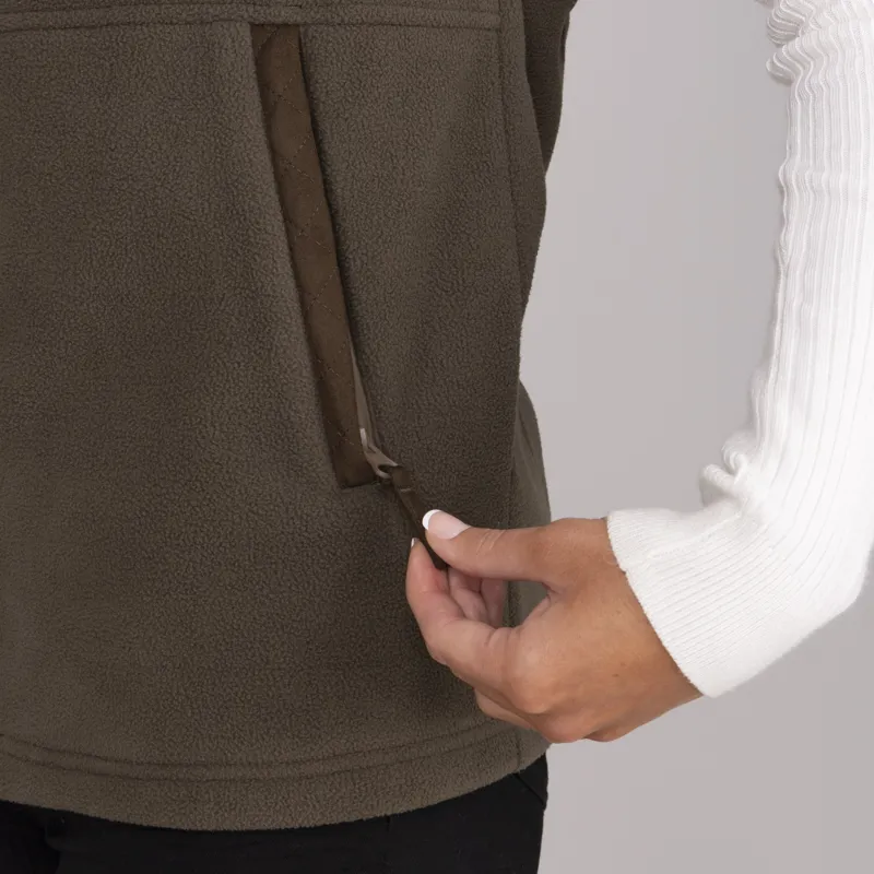 Shires Aubrion Heritage Fleece Gilet - Dark Olive-4