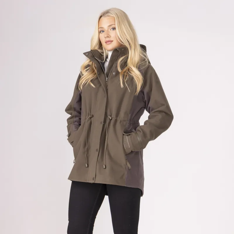 Shires Aubrion Heritage Full Zip  Waterproof Jacket - Dark Olive-2