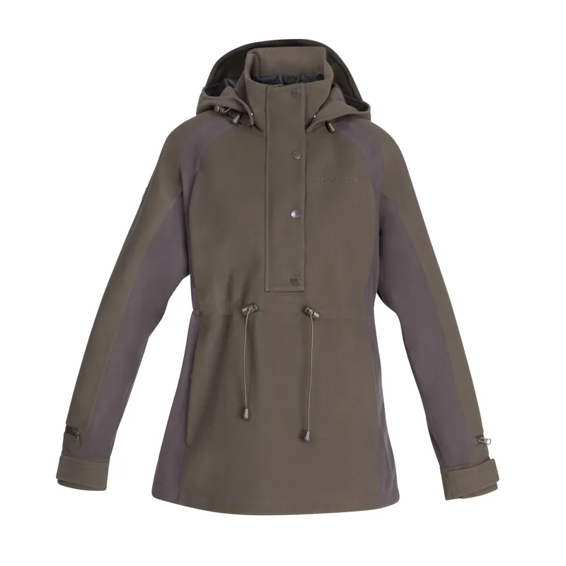 Shires Aubrion Heritage Quarter Zip Pull-On Waterproof Jacket - Dark Olive