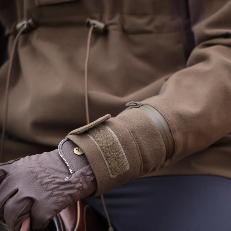 Shires Aubrion Heritage Quarter Zip Pull-On Waterproof Jacket - Dark Olive-6