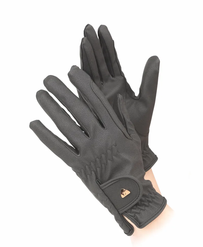 Shires Aubrion Arene FlexFit  Riding Gloves - Black-2