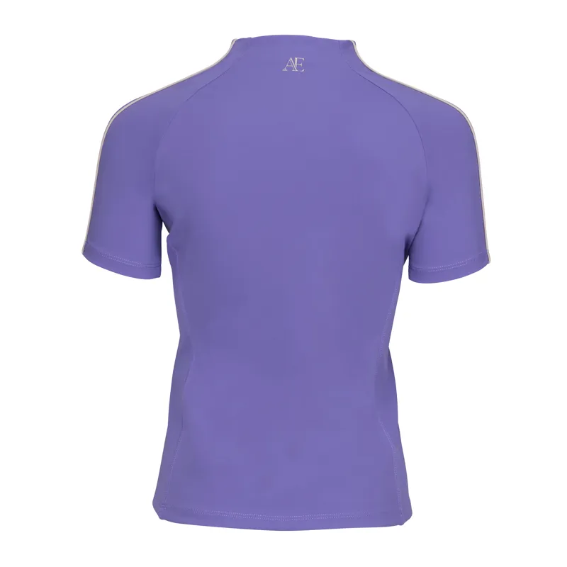 Shires Aubrion Equestrian Junior Short Sleeve Base Layer - Heather-1