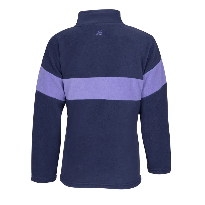 Shires Aubrion Equestrian Junior Quarter Zip Fleece - Midnight/Heather