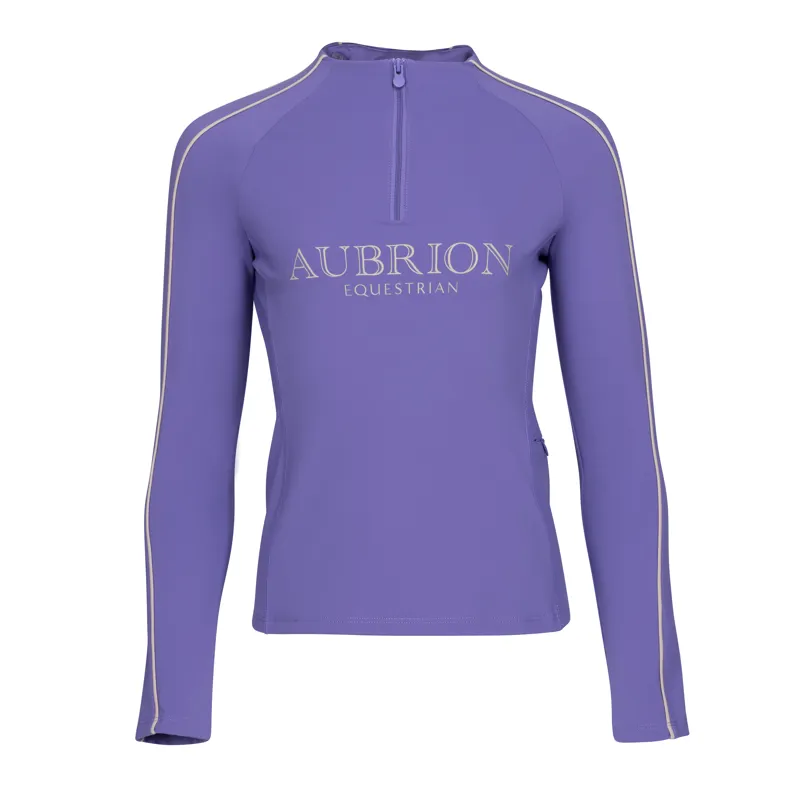 Shires Aubrion Equestrian Junior Long Sleeve Base Layer - Heather