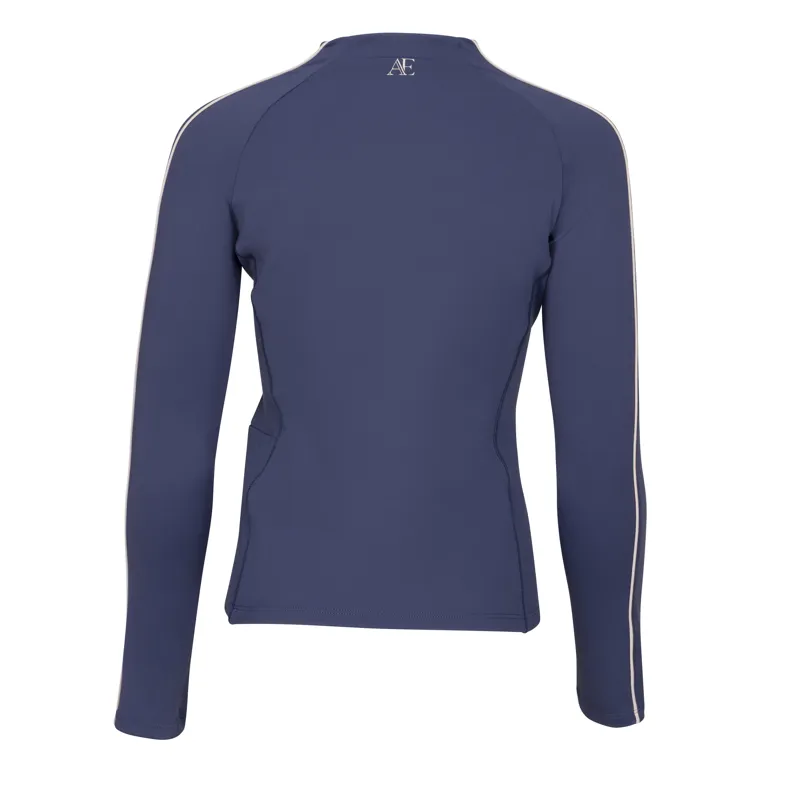 Shires Aubrion Equestrian Junior Long Sleeve Base Layer - Midnight-1