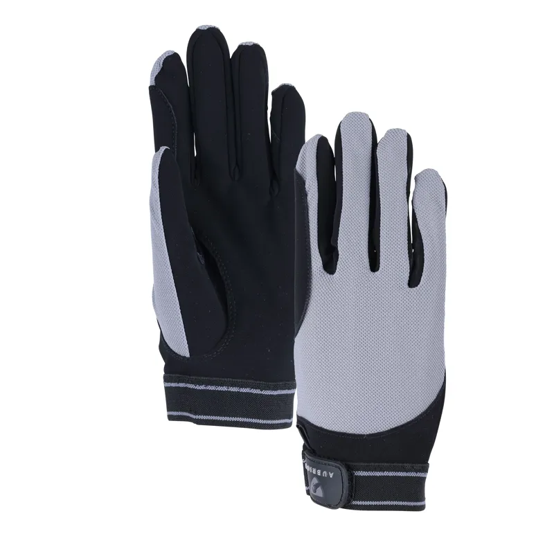 Shires Aubrion Mesh Riding Gloves - Grey