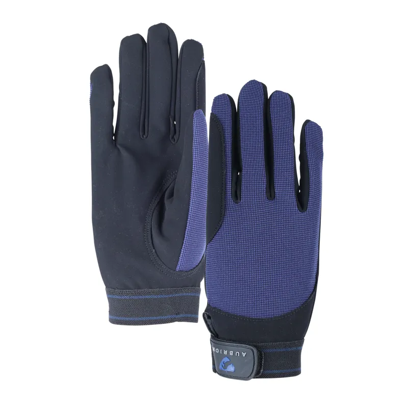 Shires Aubrion Mesh Riding Gloves - Navy